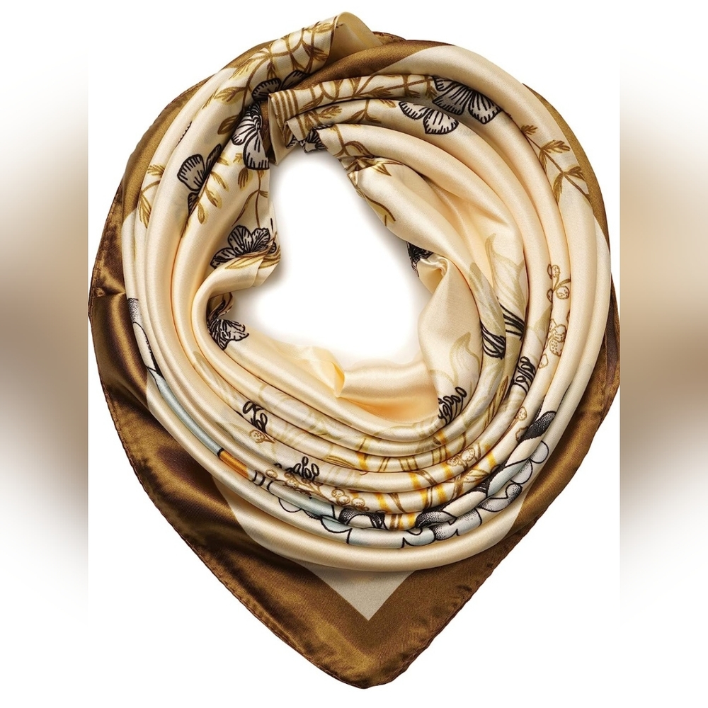 Silk floral scarf